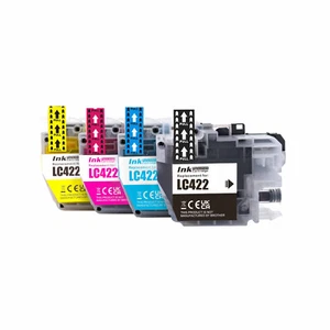 4 cartucce d'inchiostro LC422 adatte per Brother MFC-J5340DW MFC-J5345DW LOTTO - Foto 1 di 11