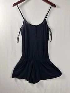 Roxy Romper Adult Extra Small Black Adjustable Straps Button Closure Mesh Back - Picture 1 of 6