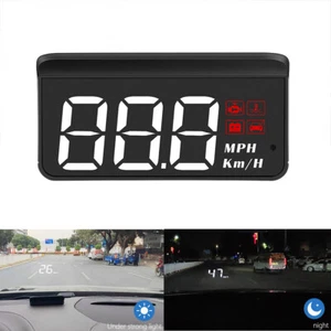 Large Font Car OBD Head Up Display HUD Speedometer Water Temp Small Stature AM78 - Foto 1 di 10