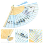 Bamboo Frame Silk Cloth Chinese  Elegant Folding Fan