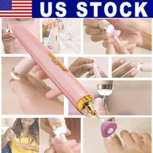 Electric Nail Grinder Drill Nail Polishing Machine With Light Electric Pen Tool - Picture 1 of 13