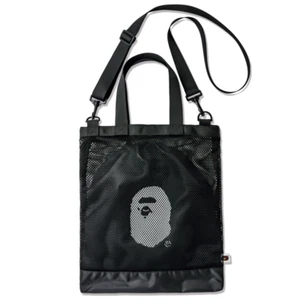 BAPE A Bathing Ape Mesh Shoulder Bag & Drawstring Bag 2018 Summer Mag Free Gift - Picture 1 of 6