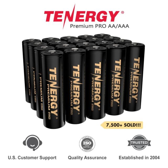 Tenergy Combo de batería recargable NiMH de alta capacidad, 12 pilas  recargables AA y 12 pilas AAA, paquete de 24