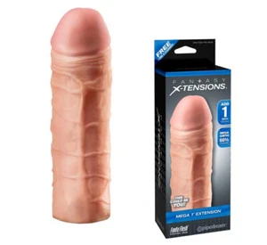 guaina per pene fallo realistico grande uomo dildo morbido manicotto indossabile - Foto 1 di 4