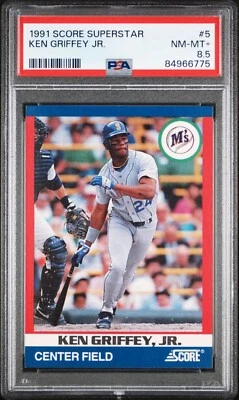 PSA 8.5 Pop 1 - 1991 Score Super Star #5 Ken Griffey Jr. - HOF *TEXCARDS* - Image 1 of 2