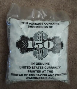$150.00 Genuine Shredded Paper U.S. Currency, NEW Sealed! - Picture 1 of 4