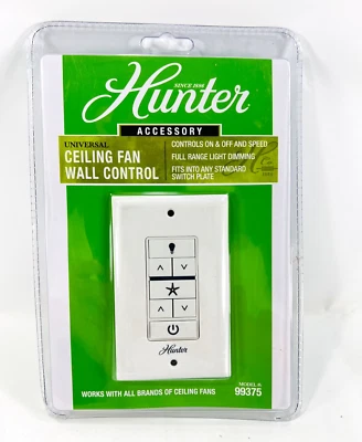 Hunter Universal Ceiling Fan Wall Control Speed On Off w/Dimming Model 99375 NEW - Image 1 of 4