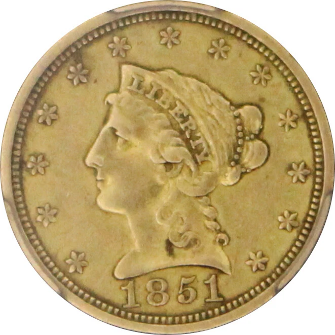 1851-O XF45 Liberty Head Quarter Eagle , PCGS 44941194 - Image 1 of 4