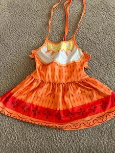 Child dress orange size 110 open back super cute - Picture 1 of 4