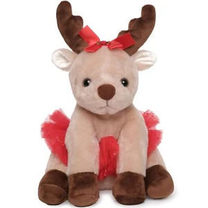 Dazzling Dancer Ballerina Plush, 13 Inch Reindeer, Christmas Stuffed Animal - Picture 1 of 6