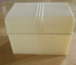 Welcome Ware Tupper Corp Yellow Recipe Box 1940’s Early Tupperware* - Picture 1 of 8