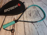 Ektelon Dynax Racquetball racquet Aqua Blue and Black Sz X-Small 4" grip Cover