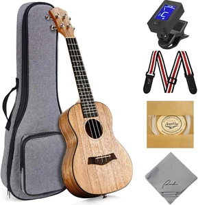 Concert Ukulele 23 Inch Professional Learn to Play Beginner Ukelele with 12 Onli - Picture 1 of 8