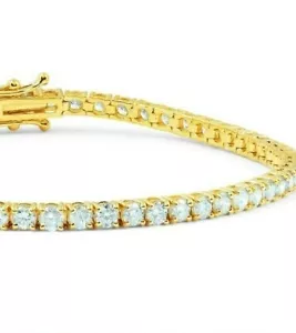 Gelbgold Tennisarmband mit DG Created Diamanten Geschenkbox und Tasche - Bild 1 von 4