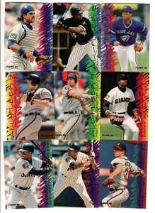 1995 Fleer All-Fleer 9 CARD  Complete Set GRIFFEY, RIPKEN, BONDS, PIAZZA MADDUX - Picture 1 of 1