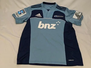 Auckland Blues Adidas Rugby Union Jersey Size Men's L New Zealand SupeRugby - Imagen 1 de 4