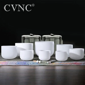 CVNC 8 Stück 432Hz 7-14" Kristall Klangschalen Sets Klangheilung & Beutel C5 - Bild 1 von 6