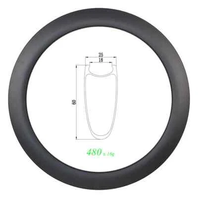 Bicicleta de carretera 700c cubierta ciclocross grava llantas de fibra de carbono 20H 24H 28H 32H 36H Foto 1 de 4