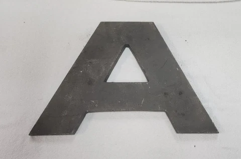 Vintage 3D BIG Metal Letter A.   12 INCHES TALL Cover