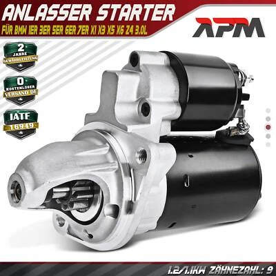 Anlasser Starter 1.1 KW 9 Zähnez. für BMW 1er 3er 5er 6er 7er X1 X3 X5 X6 Z4 - Bild 1 von 4