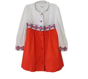 Vintage Girls Dress Embroidered Suzanne of Dallas See Measurements Mid Century - Picture 1 of 24