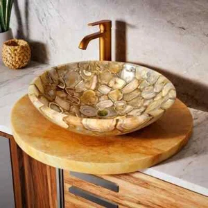 Natural Agate Geode Sink / Agate Sink / Wash Basin Sink / bathroom sink decor - Picture 1 of 4