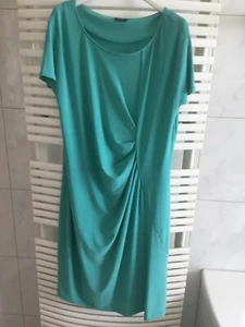 Sommerkleid in Smaragdgrün mit Drapierung in Größe 42 Neuwertig - Bild 1 von 2