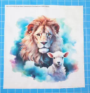 Panel de tela cuadrado acolchado cuadrado Lion & Lamb 100 % algodón PH1004 - Imagen 1 de 3