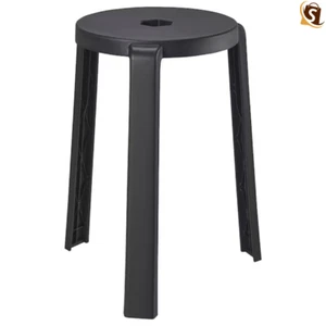 IKEA Stool 3 legs Table Triangular Shaped Seat Kitchen Room Chair Dark Grey - Picture 1 of 4