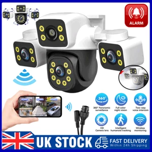 3-Lens HD Wireless IP WI-FI Camera Outdoor CCTV PTZ Smart Home Security IR Cam - Picture 1 of 24