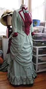 18th Century Victorian Bustle Wedding Gown Steampunk Gothic Ball Gown Bustle - Picture 1 of 8