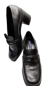 Women's Hillard & Hanson Black Leather Slip On Shoes Size 7 - Picture 1 of 5