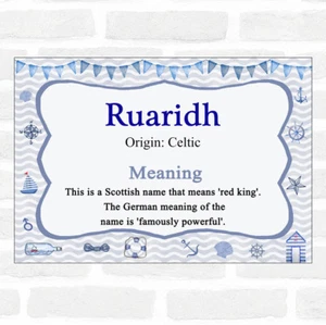 Certificado náutico significado nombre Ruaridh - Imagen 1 de 1