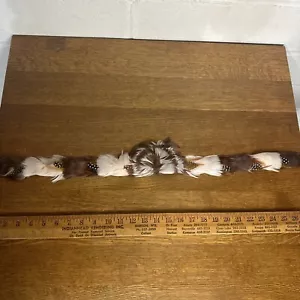 Feather headband headband western real feathers 28” - Picture 1 of 5