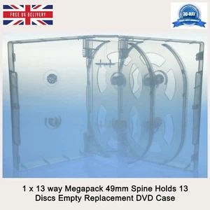 1 x 13 Way Clear Megapack DVD 49mm [13 Discs] New Empty Replacement Scanavo Case