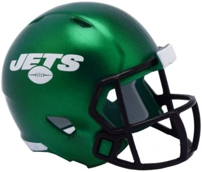 New York Jets Pocket Pro Riddell NFL Helmet Speed Style ( Black Vintage Mask )