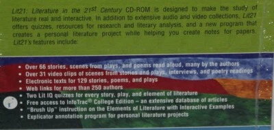 Literature In The 21st Century PC MAC CD Lit21 quizzes resources project clips + - Image 1 of 3