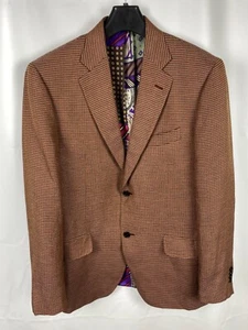 Etro Milano Silk-Linen Glencheck Blazer size IT50 - Picture 1 of 20