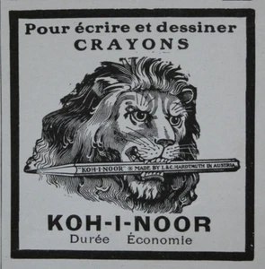 PUBLICITÉ DE PRESSE 1913 CRAYONS KOH-I-NOOR L & C. HARDTMUTH ÉCRIRE ET DESSINER - Imagen 1 de 1