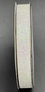 NEW The Ribbon Boutique, Iridescent Glitter Cut Edge Ribbon - 3/8" x 12ft - Picture 1 of 3
