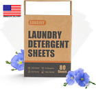Laundry Detergent Sheets - 80 Loads Fresh Scent Washing Detergent Strips, Compac