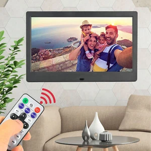 10inch 16:9 1024*600 HD Screen Digital Photo Frame Electronic Album White GF0 - Picture 1 of 19