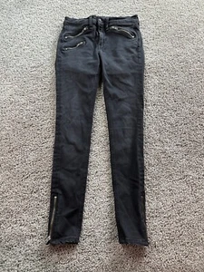 Ran & Bone Jeans Womens 26 Black Ankle Zip Stretch Mid Rise Denim Ladies 26x26 - Picture 1 of 13