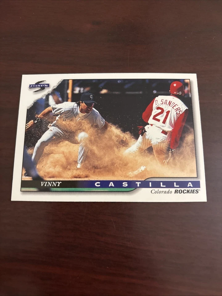 1996 Score Vinny Castilla Colorado Rockies #483 w/ Deion Sanders - Image 1 of 1