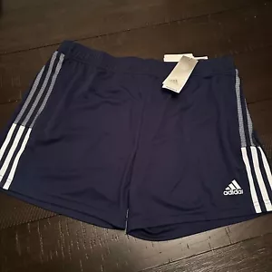 Adidas Womens Navy Blue Tiro 21 Aeroready Primegreen Athletic Shorts Size XL - Picture 1 of 4