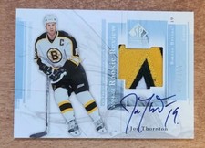 2004-05 SP Authentic Rookie Review Joe Thornton Auto Patch 44/100