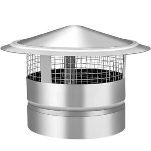 8 Inch Round Chimney Cap, 8 Inch Chimney Cap with Screen, Stove Pipe Topper, ...