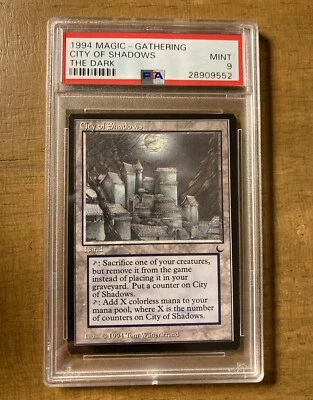 MTG ✨CITY OF SHADOWS ✨The Dark PSA 9 MINT RARE Land 1994 RESERVE LIST - Image 1 of 2