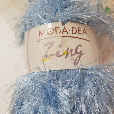Moda Dea yarn ZING  - 1.76 oz each 80m/87yds - 1 Skein of Blue Ice - Image 1 of 4