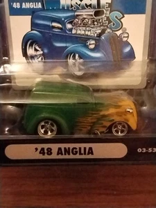 Muscle Machines 1948 Anglia Green With Yellow Flames - Picture 1 of 2